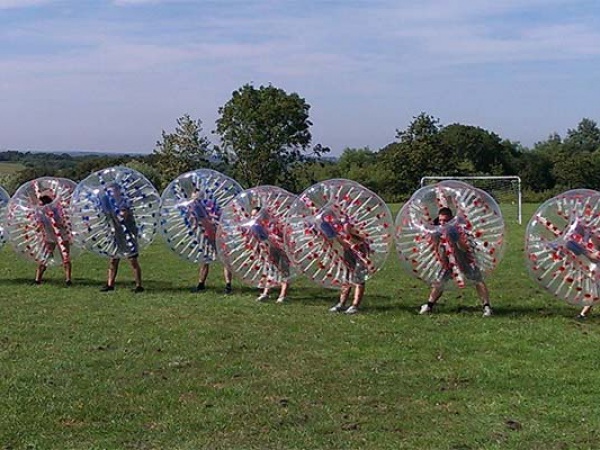 Bubble Football Team Building Exercise
